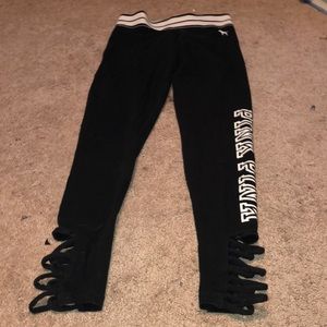 All black Victoria’s Secret leggings